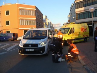 Imagen del accidente (Foto: Policía Local de Ciutadella)