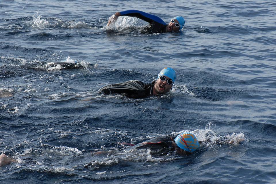 Nadadores en una pasada edición (Foto: Menorca Channel Swimming Association)