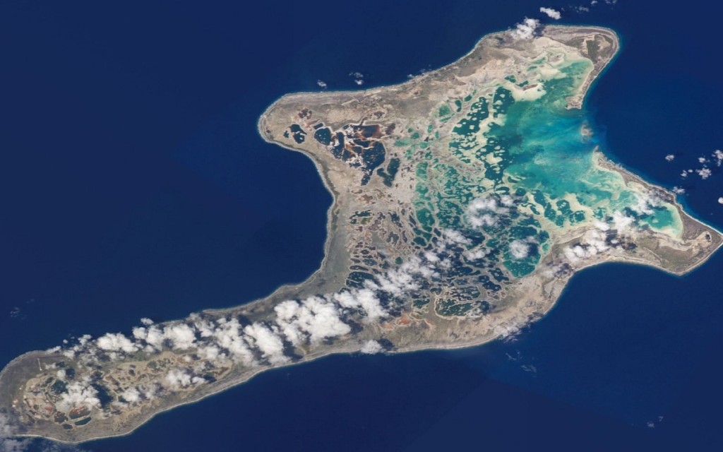 La isla de Kiritimati está en el archipiélago de Kiribati, en el océano Pacífico.