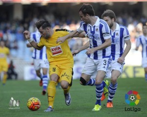 Enrich, en una acción del partido.