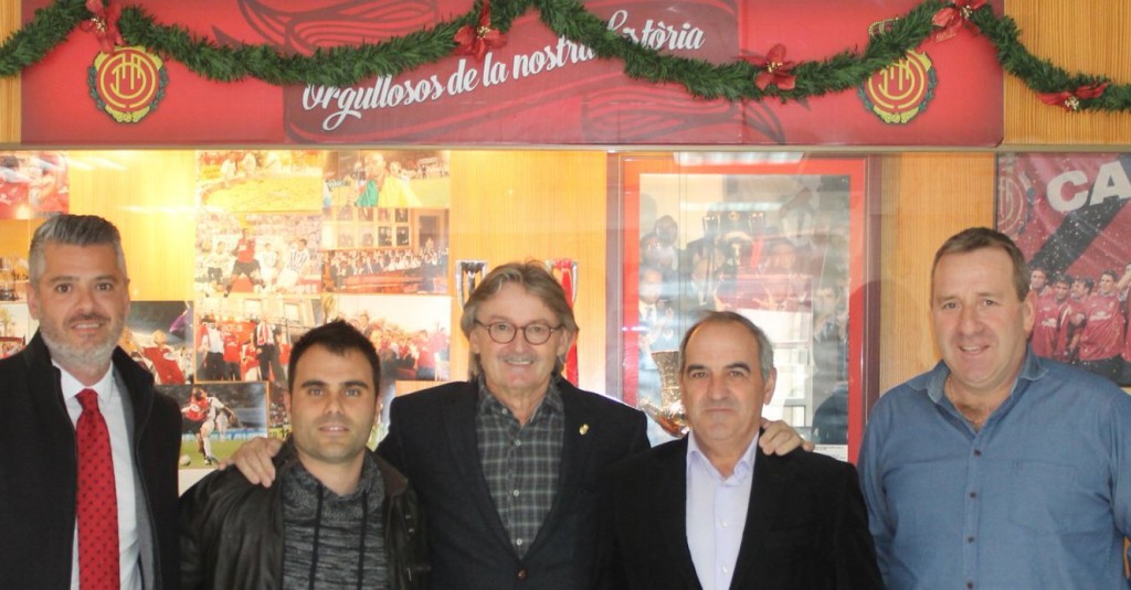 Xec Pons, ayer en la comida de Navidad del Mallorca (Foto: rcdmallorca.es)