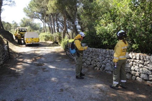 Actuación en el incendio de este año en Es Grau.