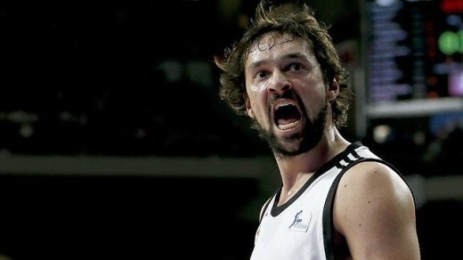 Sergio Llull, tras una canasta.