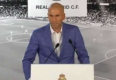 Zidane, durante su presentación.