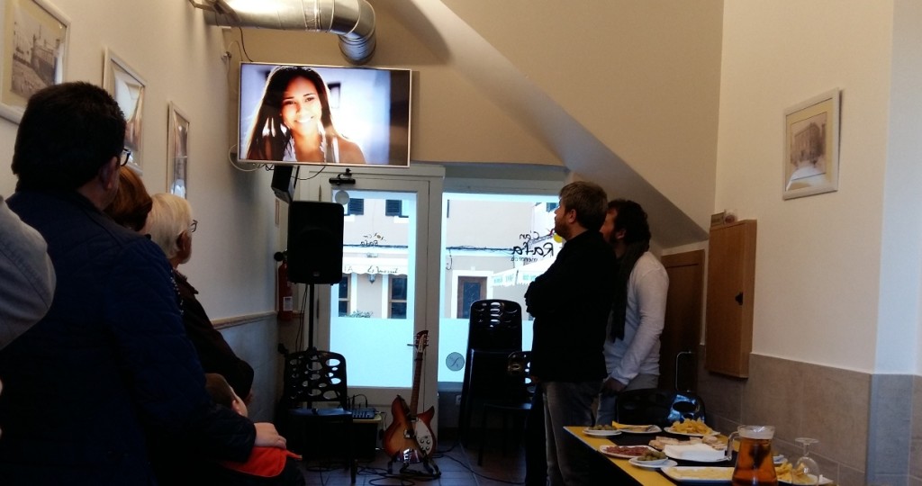 Momento de la presentación del videoclip 'Rosa' de Bep Marquès en Ciutadella.