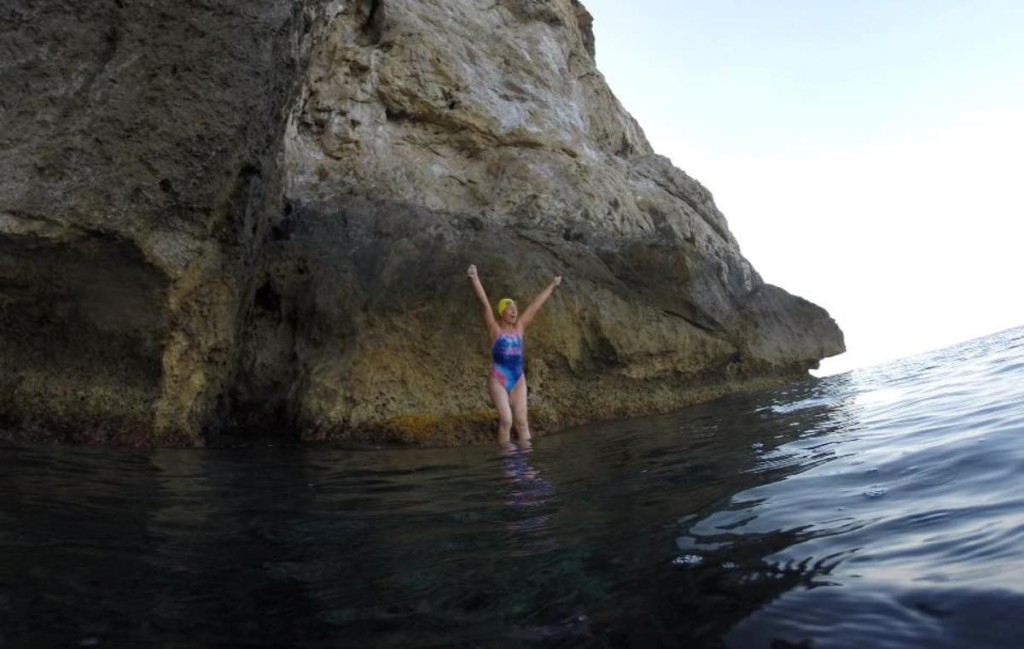 Tita Llorens en el momento de llegar a La Mola de Mallorca el pasado mes de julio. Foto: José Luis Larrosa.