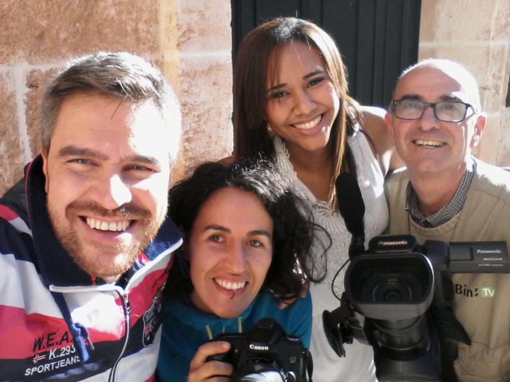 Equipo que ha participado en el videoclip 'Rosa': Bep, Alba, Stefy y Toni. Foto: Bep Marquès.