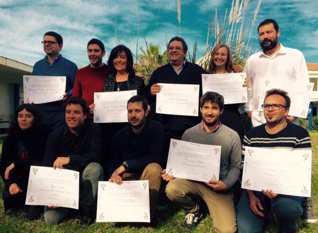 Fotografía conjunta de los galardonados con los Premios Gastronómicos 2015 en Menorca. Foto: Fra Roger.