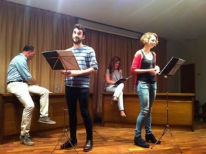 Ensayo de la lectura dramatizada que podrá verse en Sant Lluís.