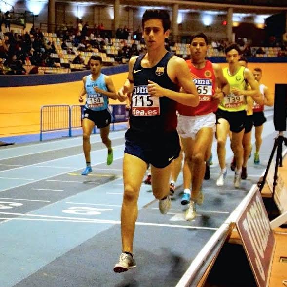 Marc Zúñiga, del FC Barcelona, en una prueba indoor.