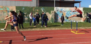 Lita López en plena carrera.