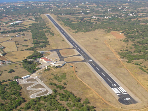 Vista aérea del Aeroclub de Menorca (Imagen de archivo)