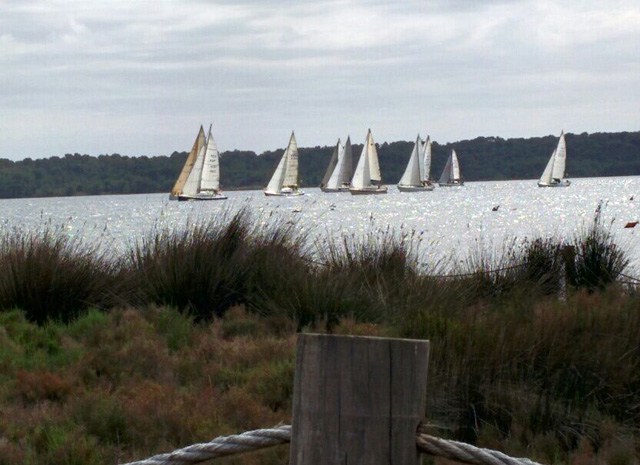 Salida de la regata en la jornada del domingo.