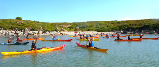 Concentración de palistas en Menorca (Foto: calendo.es)