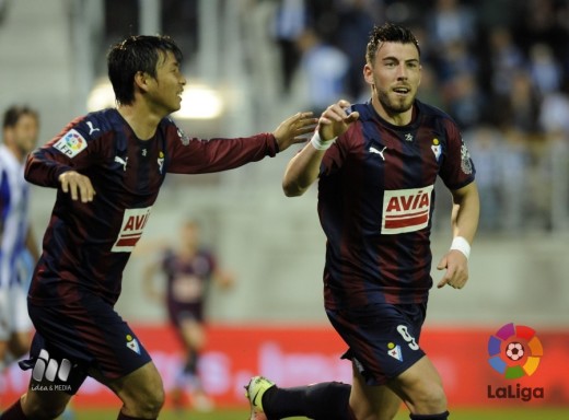 Sergi Enrich celebra el gol del empate (Fotos: laliga.es)