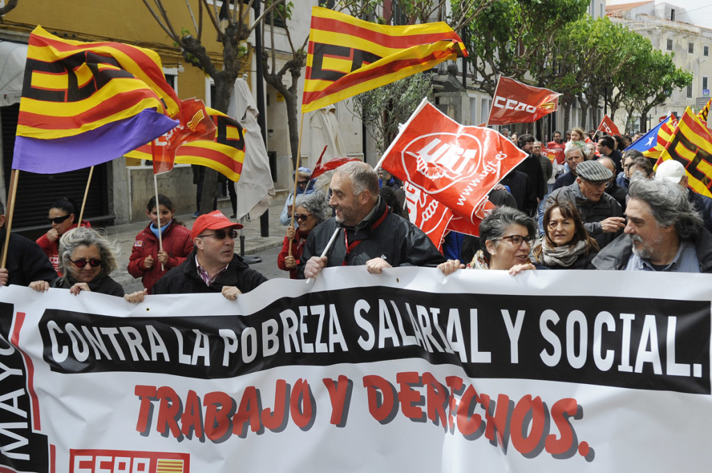 Imagen de archivo de una manifestación del Primero de Mayo en Menorca