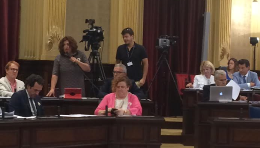 Sureda, durante su intervención en el pleno (Foto: El Pi)