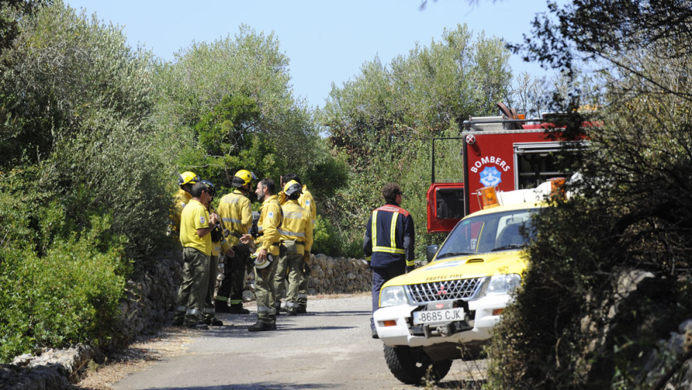 Incendio en Rafal Fort, Alaior.