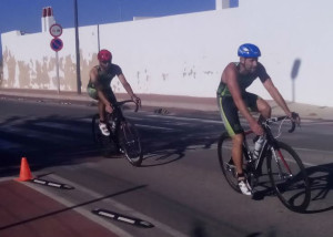 Momento de la prueba ciclista.