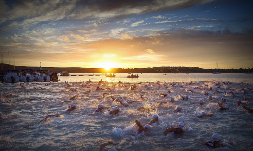 Espectacular imagen de la salida en Fornells.