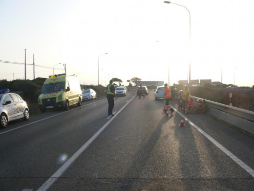 Imagen tras el accidente ocurrido en la Me1.