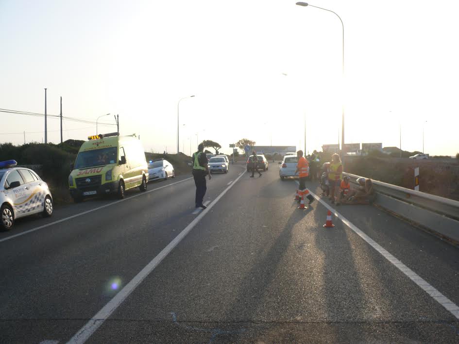 Imagen tras el accidente ocurrido en la Me1.