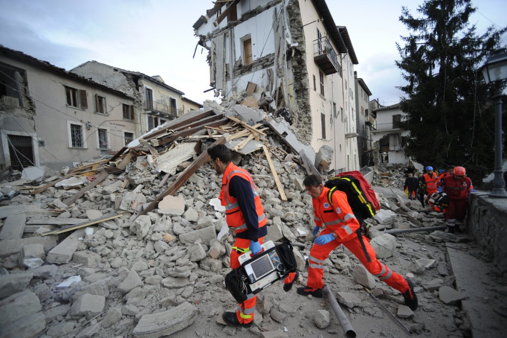 Imágenes de las consecuencias del terremoto en Pescara.