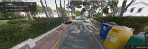 Imagen en Google View de la avenida Migjorn de Cala Blanca.