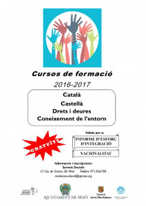 Cartel informativo de los cursos.