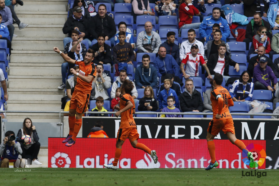 Celebración del gol de Sergi Enrich (Foto: laliga.es)