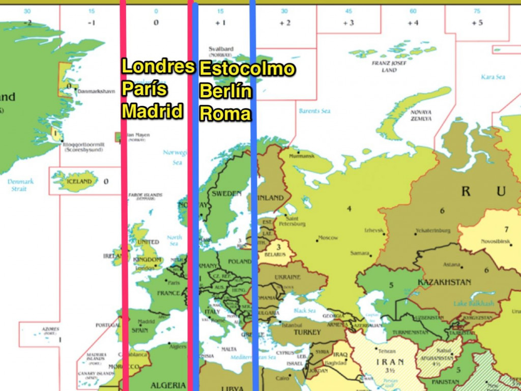 Mapa de racionalització del fus horari.