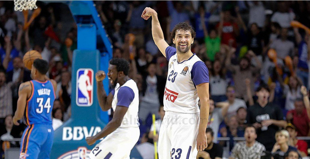 Llull, tras lograr un triple ante Oklahoma.