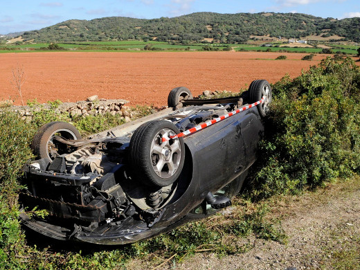 (Fotos) Aparatoso accidente en la carretera general