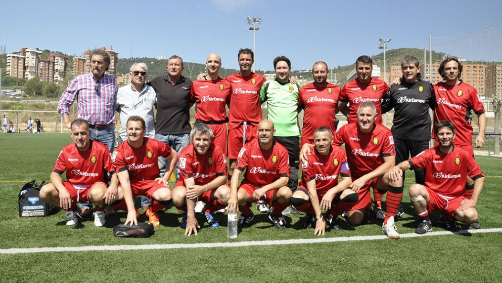 Formación de veteranos del Real Mallorca.