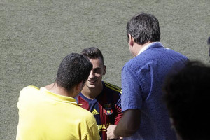 Aitor Pons, en su visita a Es Mercadal (Foto: deportesmenorca.com)