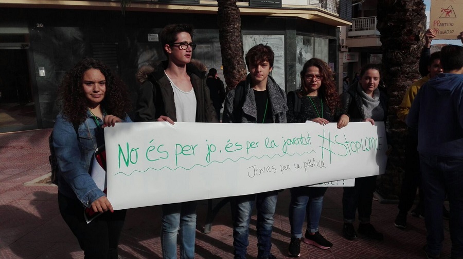 Protesta en Maó.