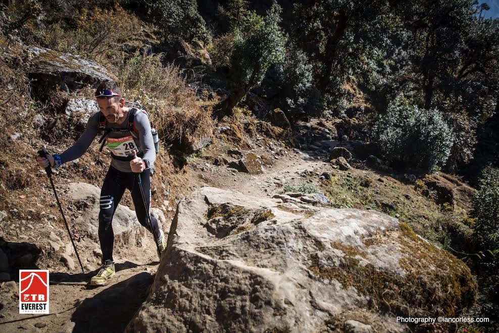 Raül Riudavets, en uno de los tramos de la carrera (Foto: Ian Corless)