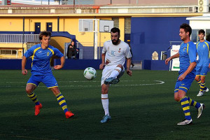 Xavi y Capó, durante el partido.