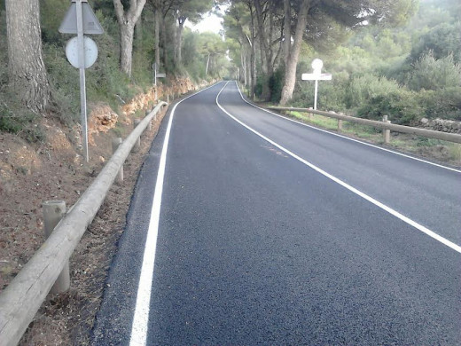 Imagen que presenta el nuevo asfalto de la carretera (Foto: CIME)