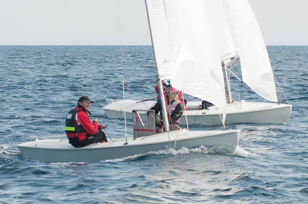 Fernando Rita y su hija Julia, en una regata.