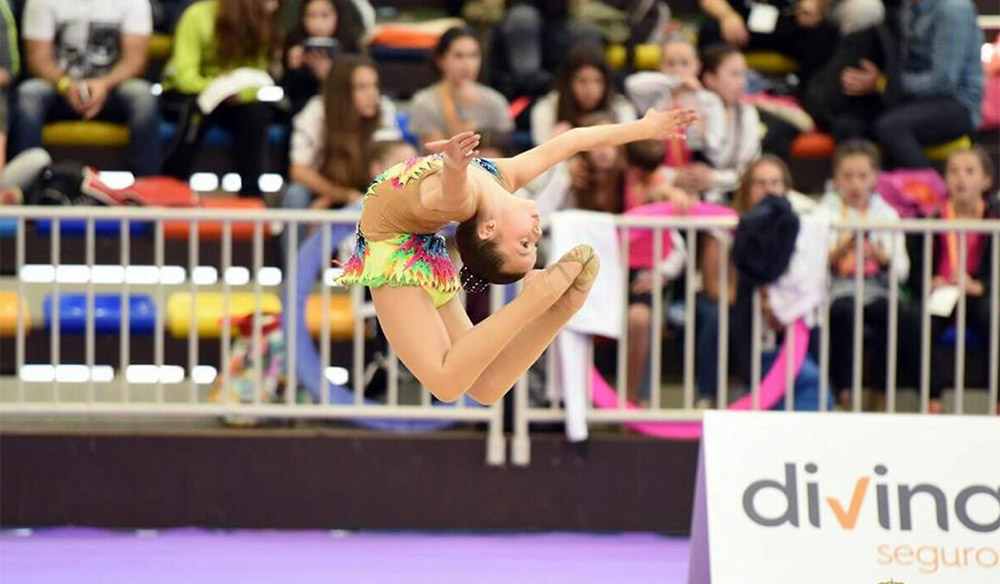 Sandra González, ejecutando un ejercicio (Foto Sport Eventos)