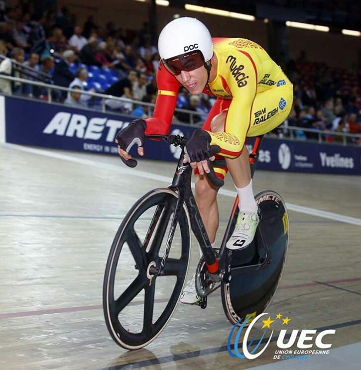 Torres, en el europeo en el que ganó el oro en omnium.