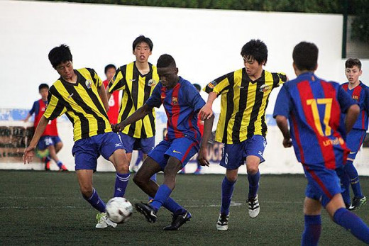 Imagen del Barça-Tokushima de U15 (Foto: deportesmenorca.com)