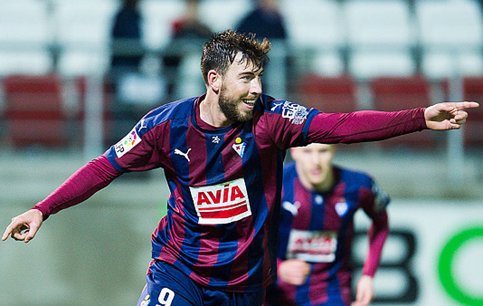 Sergi Enrich, celebrando un gol con el Eibar (Foto: laliga.es)