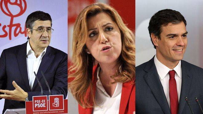 Imagen de los tres candidatos.