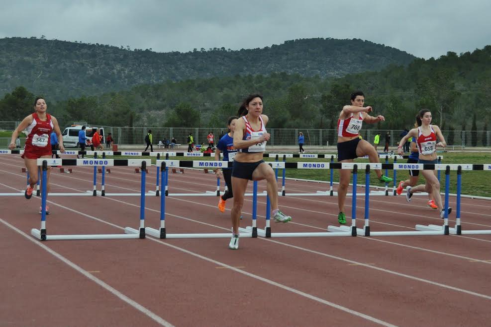 Lita López, en plena carrera.