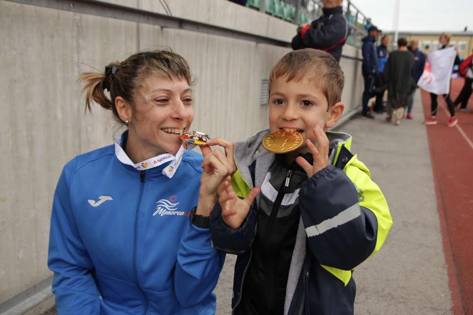 Lita López, tras lograr la medalla de oro.