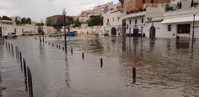 Imagen de archivo de una "rissaga" en el puerto de Ciutadella