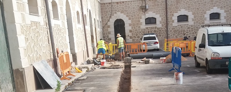 Imagen de las obras de canalización