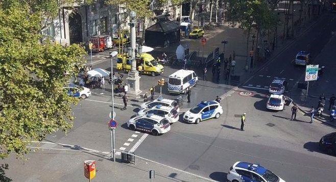 Imagen de la zona colindante a Plaza Catalunya durante la tarde del jueves